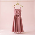 Vestido Midi Rosa Antigo Teen