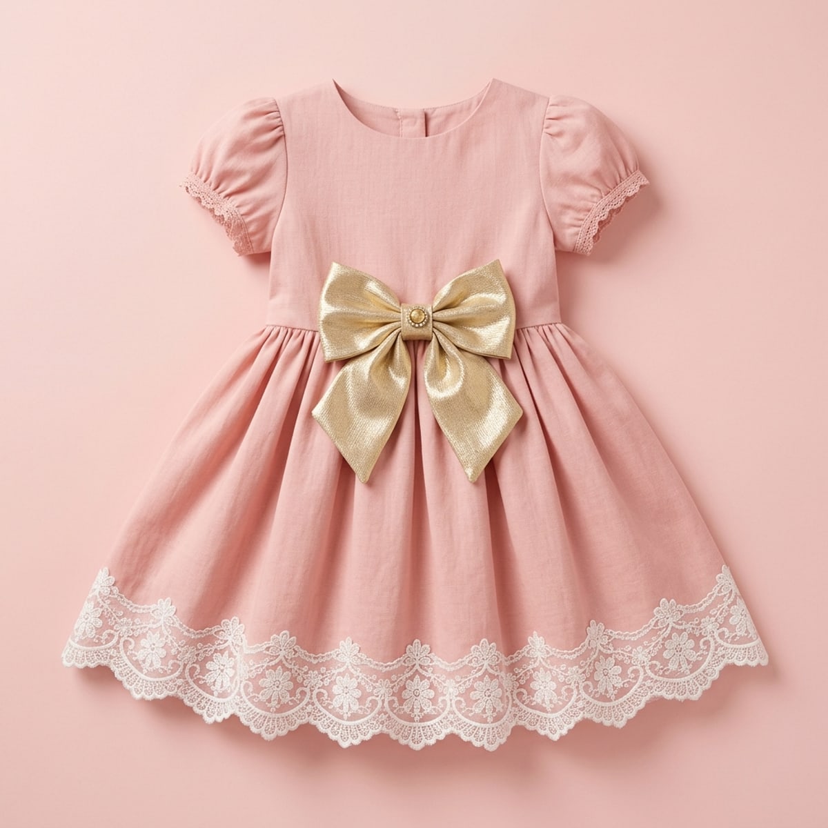 Vestido Laço Dourado